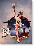 The original nose art of the bomber.