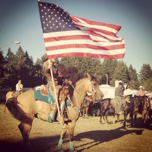 American flag at Columbia County Fair and Rodeo